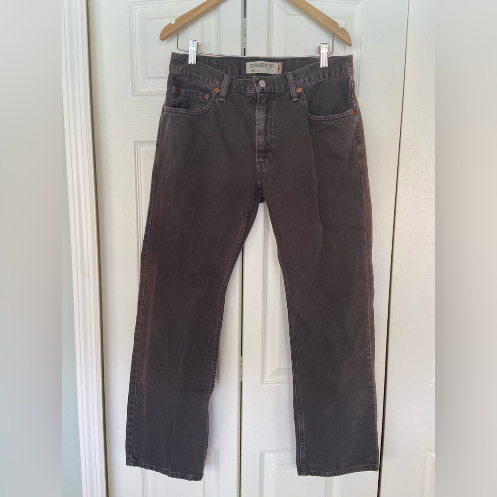 Levi's 505 Straight Fit Men's Jeans in Washed Black